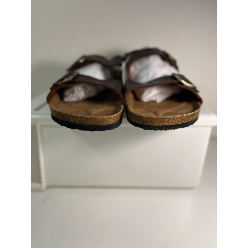 Oncai Two Strap Slip-on Brown Sandals SZ10 NEW
